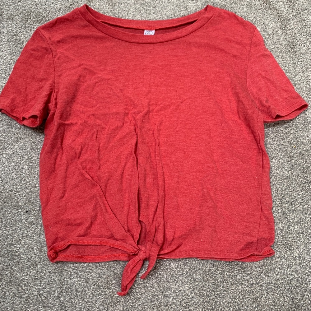 target kinda crop top with tie